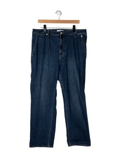 Pre-owned Tibi High-rise Straight Leg Jeans In Blue
