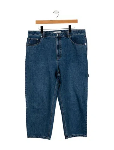 Pre-owned Tibi High-rise Straight Leg Jeans In Blue