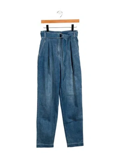 Pre-owned Tibi High-rise Straight Leg Jeans In Blue