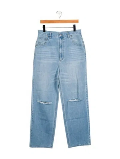 Pre-owned Tibi High-rise Straight Leg Jeans In Blue