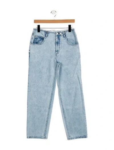 Pre-owned Tibi High-rise Straight Leg Jeans In Blue