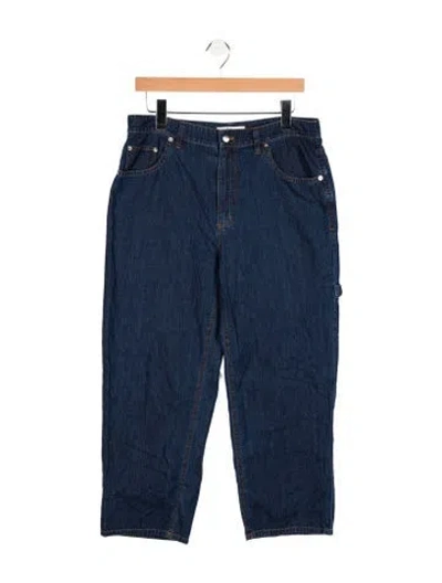 Pre-owned Tibi High-rise Straight Leg Jeans In Blue