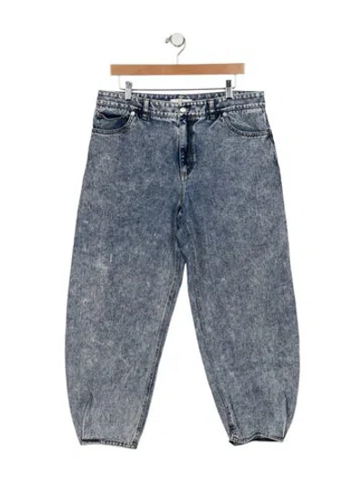 Pre-owned Tibi High-rise Straight Leg Jeans In Blue