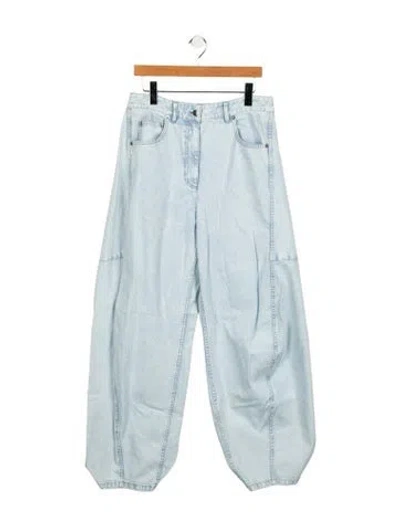 Pre-owned Tibi High-rise Straight Leg Jeans In Blue