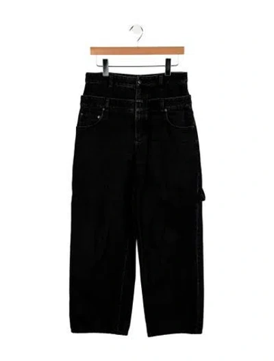 Pre-owned Tibi High-rise Straight Leg Jeans In Blue
