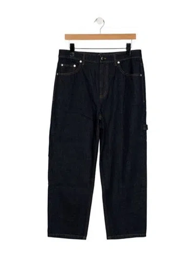 Pre-owned Tibi High-rise Straight Leg Jeans In Blue