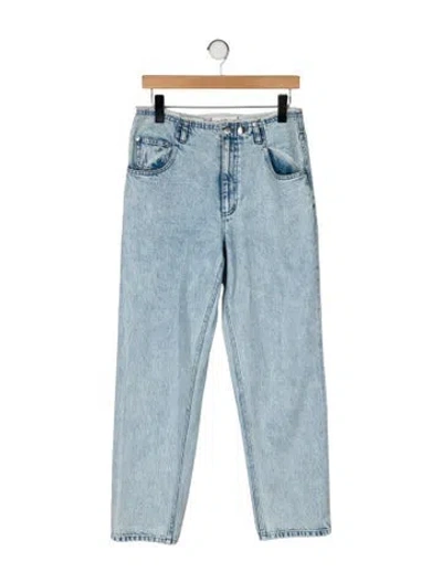 Pre-owned Tibi High-rise Straight Leg Jeans In Blue