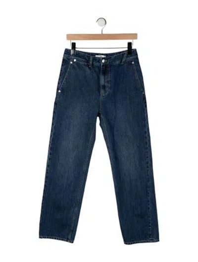 Pre-owned Tibi High-rise Straight Leg Jeans In Blue