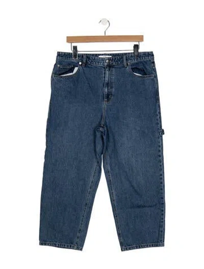 Pre-owned Tibi High-rise Straight Leg Jeans In Blue