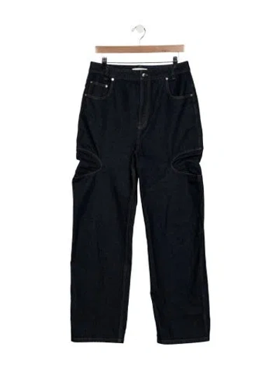 Pre-owned Tibi High-rise Straight Leg Jeans In Blue