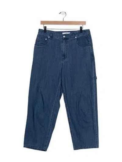Pre-owned Tibi High-rise Straight Leg Jeans In Blue