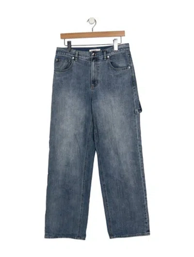 Pre-owned Tibi High-rise Straight Leg Jeans In Blue