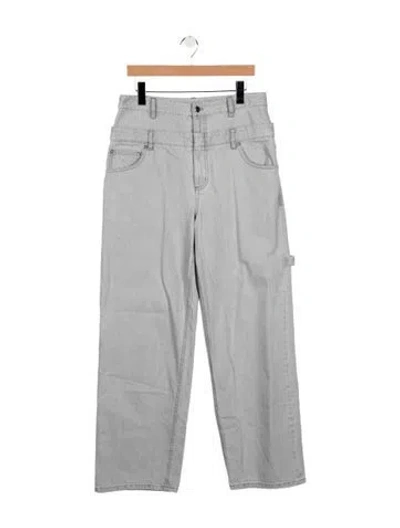 Pre-owned Tibi High-rise Straight Leg Jeans In Blue
