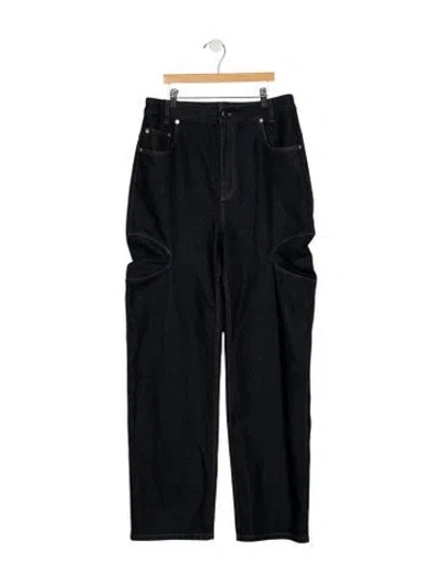 Pre-owned Tibi High-rise Straight Leg Jeans In Blue