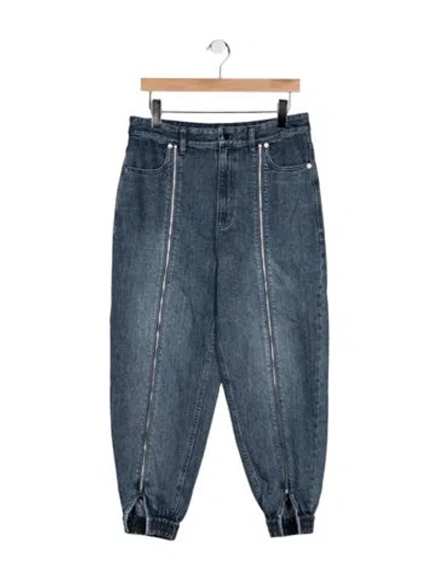 Pre-owned Tibi High-rise Straight Leg Jeans In Blue
