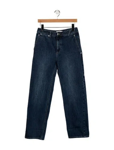 Pre-owned Tibi High-rise Straight Leg Jeans In Blue