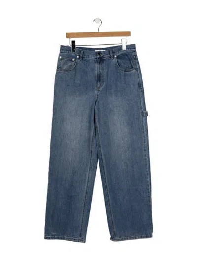 Pre-owned Tibi High-rise Straight Leg Jeans In Blue