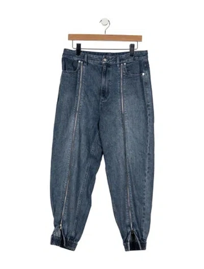 Pre-owned Tibi High-rise Straight Leg Jeans In Blue