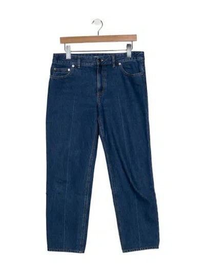 Pre-owned Tibi High-rise Straight Leg Jeans In Blue