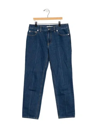 Pre-owned Tibi High-rise Straight Leg Jeans In Blue