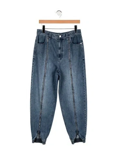 Pre-owned Tibi High-rise Straight Leg Jeans In Blue