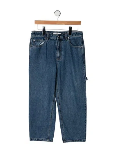 Pre-owned Tibi High-rise Straight Leg Jeans In Blue