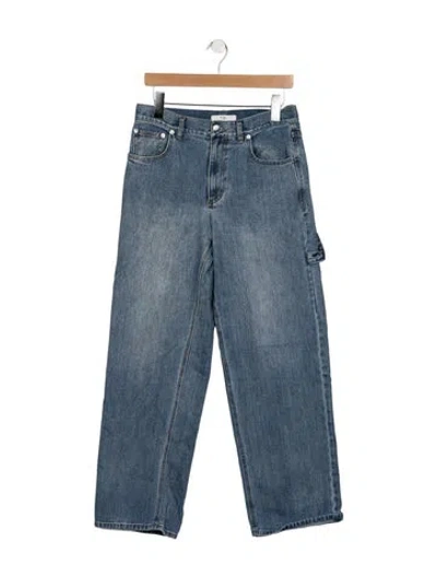Pre-owned Tibi High-rise Straight Leg Jeans In Blue