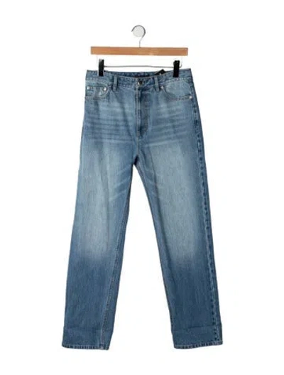 Pre-owned Tibi High-rise Straight Leg Jeans In Blue
