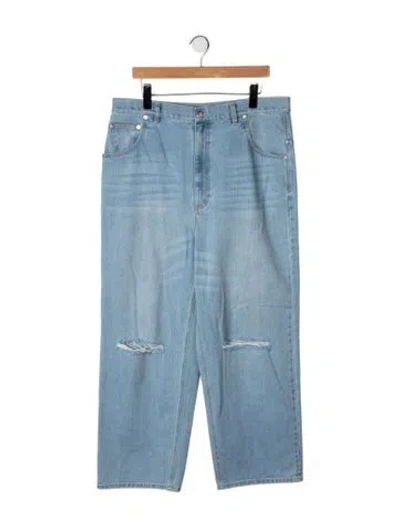 Pre-owned Tibi High-rise Straight Leg Jeans In Blue