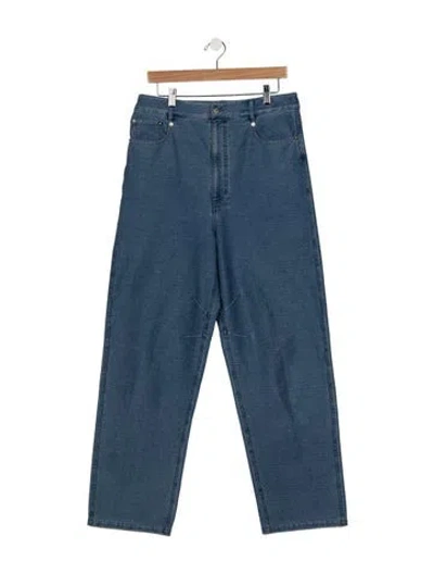 Pre-owned Tibi High-rise Straight Leg Jeans In Blue