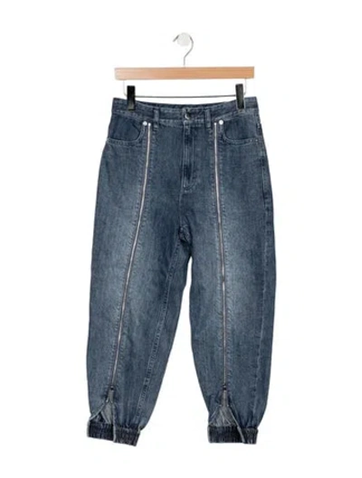 Pre-owned Tibi High-rise Straight Leg Jeans In Blue