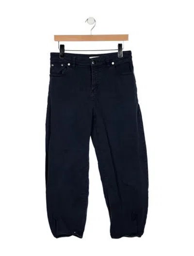 Pre-owned Tibi High-rise Straight Leg Jeans In Blue