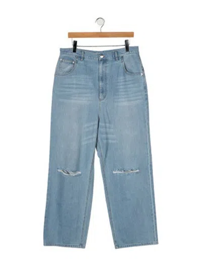 Pre-owned Tibi High-rise Straight Leg Jeans In Blue