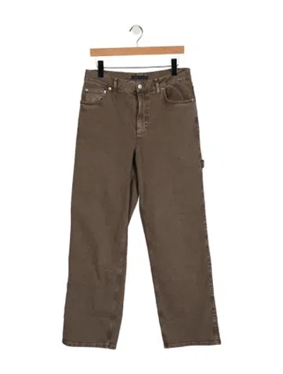 Pre-owned Tibi High-rise Straight Leg Jeans In Brown