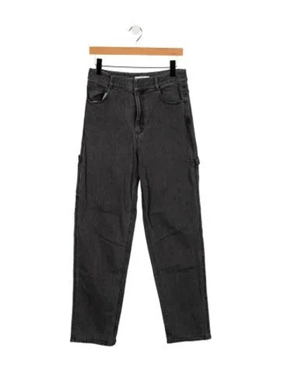 Pre-owned Tibi High-rise Straight Leg Jeans In Gray