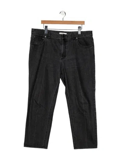 Pre-owned Tibi High-rise Straight Leg Jeans In Grey