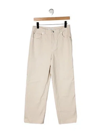 Pre-owned Tibi High-rise Straight Leg Jeans In Neutral