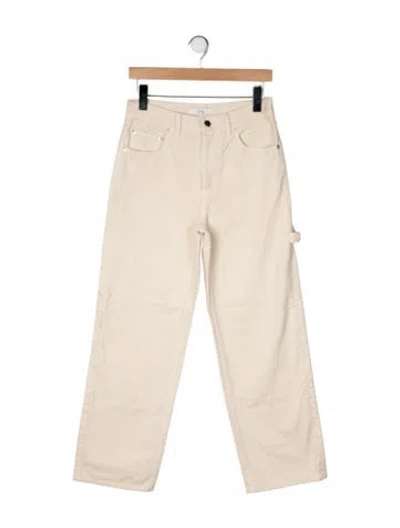Pre-owned Tibi High-rise Straight Leg Jeans In Neutral
