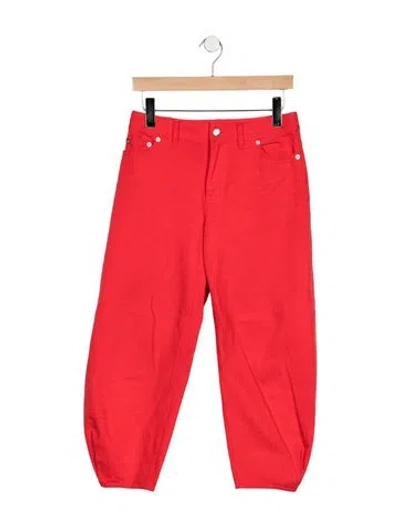 Pre-owned Tibi High-rise Straight Leg Jeans In Orange