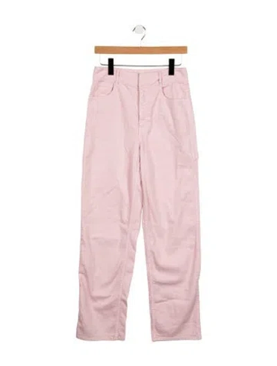 Pre-owned Tibi High-rise Straight Leg Jeans In Pink