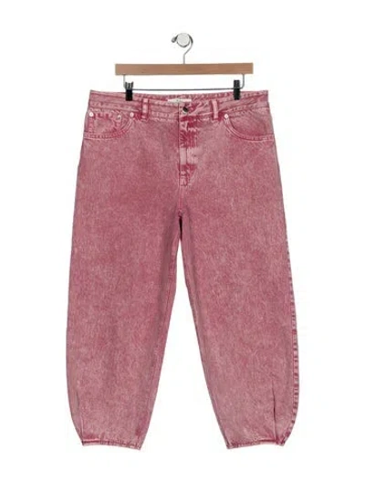 Pre-owned Tibi High-rise Straight Leg Jeans In Pink