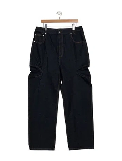Pre-owned Tibi High-rise Straight Leg Jeans W/ Tags In Blue