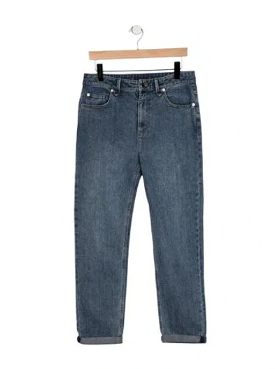 Pre-owned Tibi High-rise Straight Leg Jeans W/ Tags In Blue