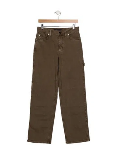 Pre-owned Tibi High-rise Straight Leg Jeans W/ Tags In Brown