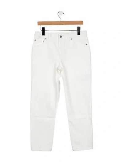 Pre-owned Tibi High-rise Straight Leg Jeans W/ Tags In White