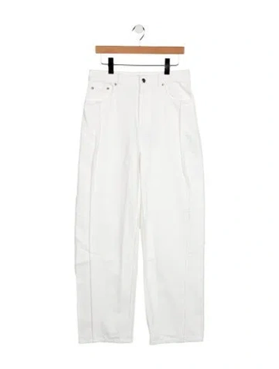 Pre-owned Tibi High-rise Straight Leg Jeans W/ Tags In White