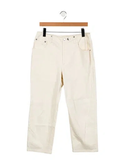 Pre-owned Tibi High-rise Straight Leg Jeans In White