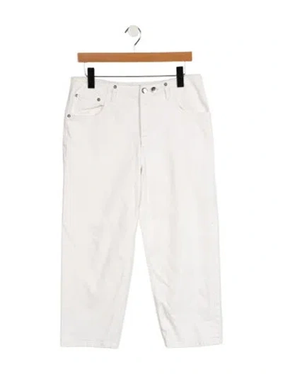 Pre-owned Tibi High-rise Straight Leg Jeans In White
