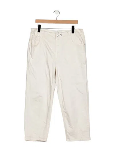 Pre-owned Tibi High-rise Straight Leg Jeans In White