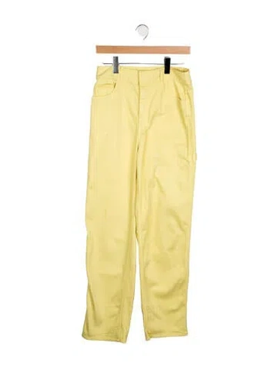 Pre-owned Tibi High-rise Straight Leg Jeans In Yellow
